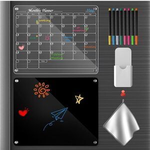 NEW GXIN Magnetic Acrylic Calendar & Memo Board Set | 16x12